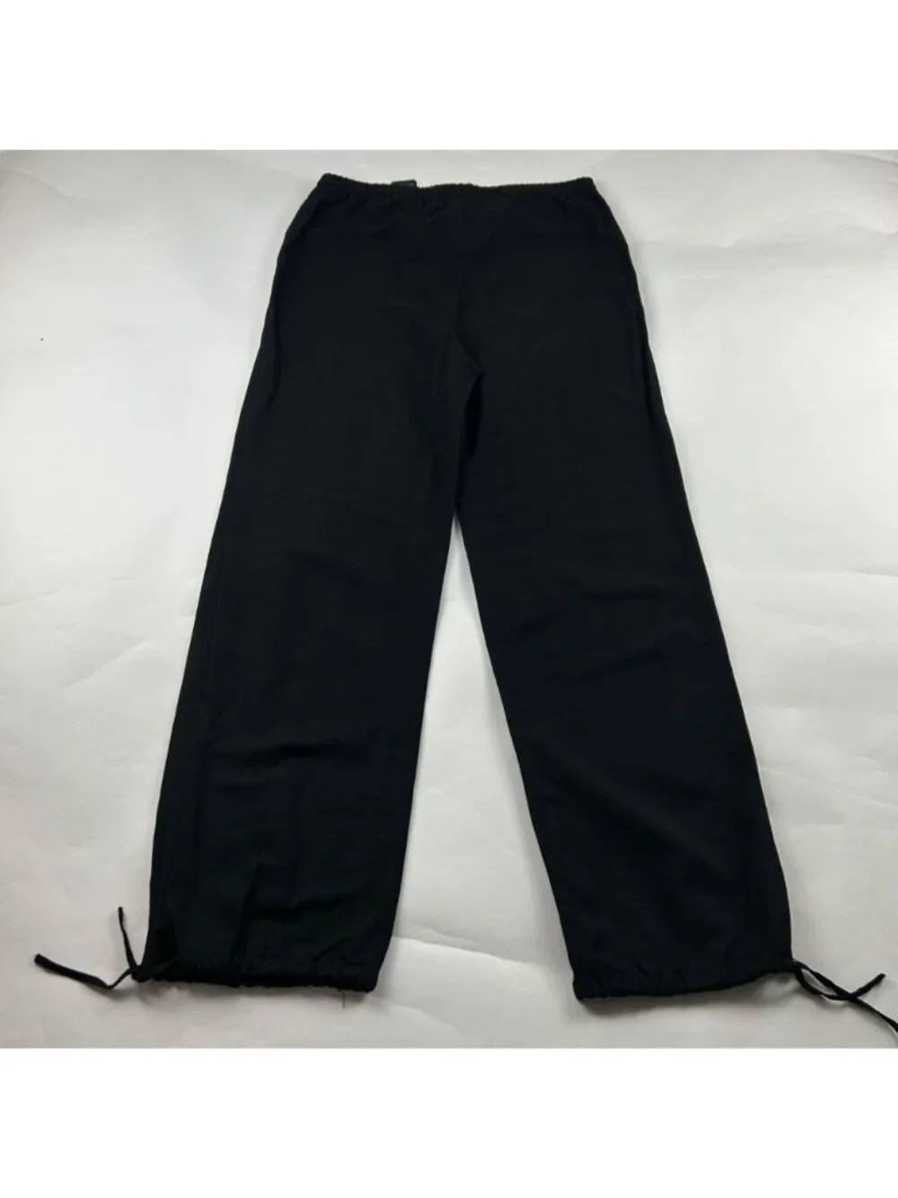 H&M Black Linen Blend Relaxed Jogger Pant M